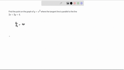 find-the-point-on-the-graph-of-yx2-where-the-tangent-line-is-parallel-to-the-line-2-x3-y4-2