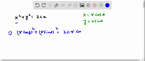 find-a-polar-equation-for-the-curve-represented-by-the-given-cartesian-equation-x2-y2-2cx