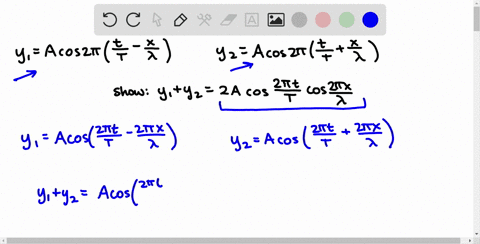 the-equation-of-a-standing-wave-is-obtained-by-adding-the-displacements-of-two-waves-traveling-in-op