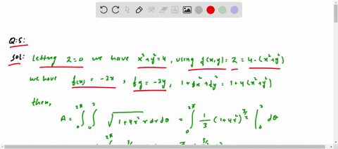 find-the-surface-area-of-that-portion-of-the-paraboloid-z4-x2-y2-that-is-above-the-x-y-plane