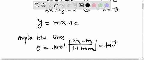 find-the-angle-theta-in-radians-and-degrees-between-the-lines-beginarrayr-x-2-y7-6-x2-y5-endarray