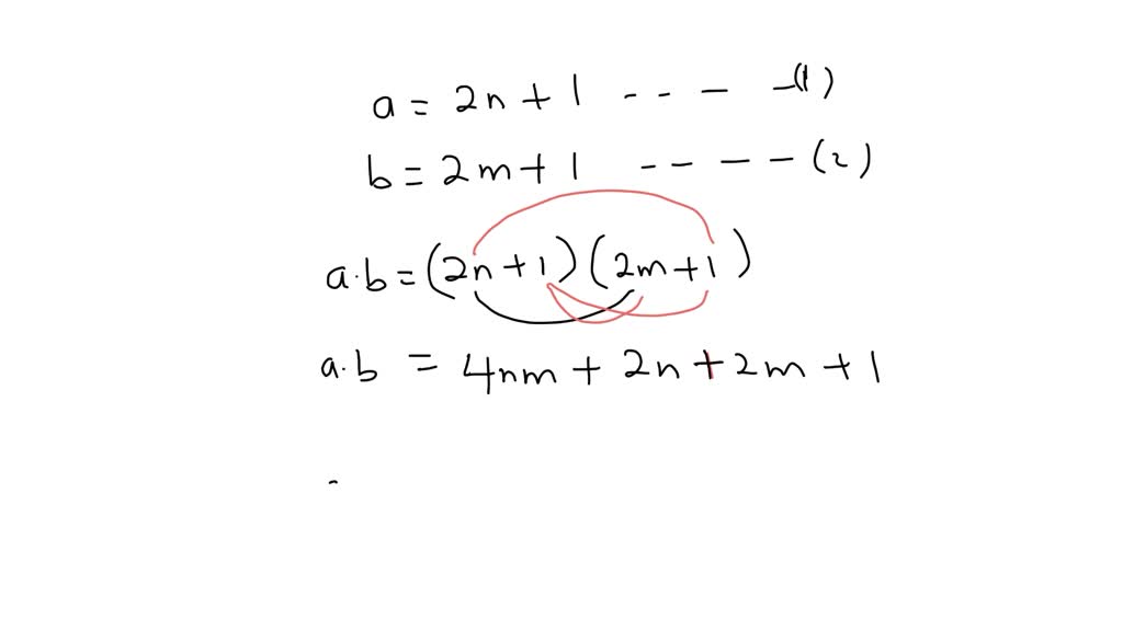 the product of two odd numbers cannot be even