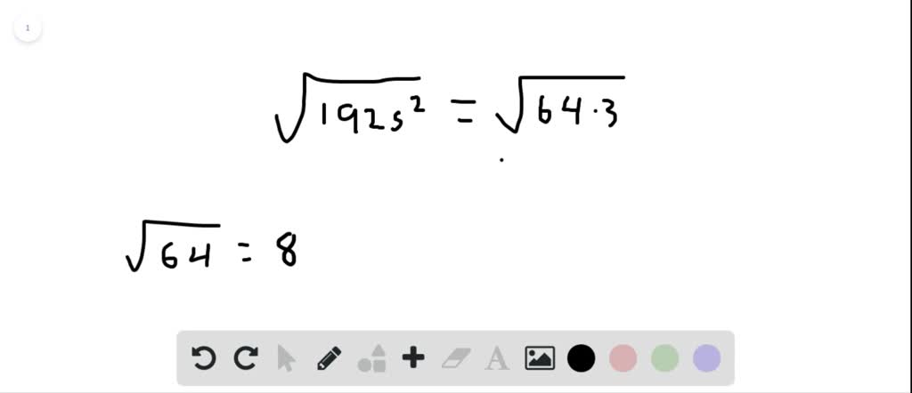 Square Root Of 192 Simplified Radical Form