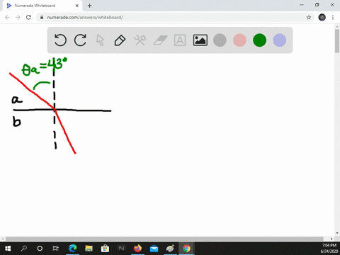 light-enters-a-container-of-benzene-at-an-angle-of-43circ-to-the-normal-the-refracted-beam-makes-an-