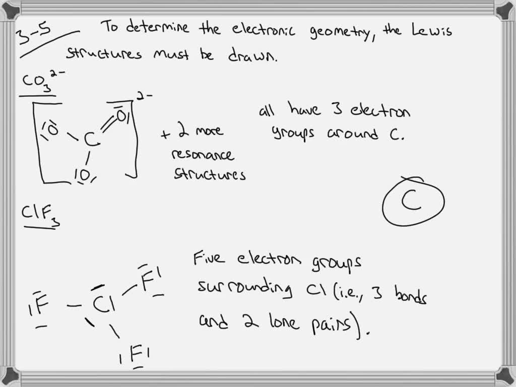 SOLVED:Both CO3 2– and ClF3 have three atoms bonded to a central atom ...