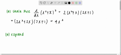 a-calculate-fracdd-xleftx2xright2-using-the-chain-rule-simplify-your-answer-b-expand-leftx2xright2-2