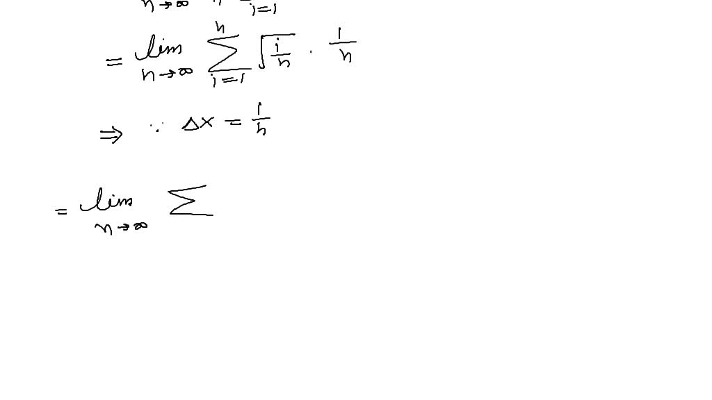 SOLVED:67-68 Evaluate the limit by first recognizing the sum as a ...