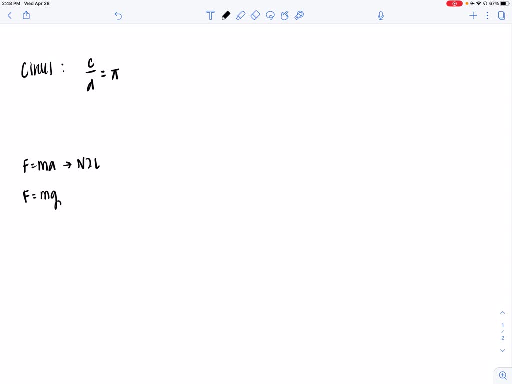 The ratio circumference/diameter for all circles is $\pi$ . What is the ratio force/mass for freely falling bodies: