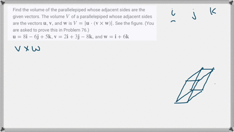⏩SOLVED:Find the volume of the parallelepiped whose adjacent sides ...