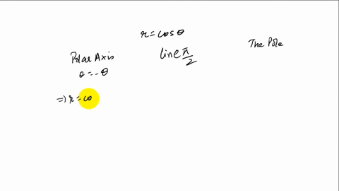 test-for-symmetry-with-respect-to-a-the-polar-axis-b-the-line-thetafracpi2-c-the-pole-rcos-theta