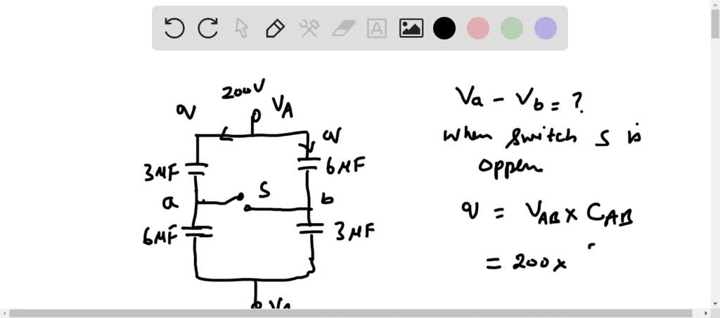 SOLVED: In the circuit diagram, potential difference between points A ...