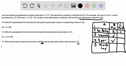use-the-following-spreadsheet-to-answer-exercises-1315-the-split-ratio-is-entered-in-cells-b2-and--3