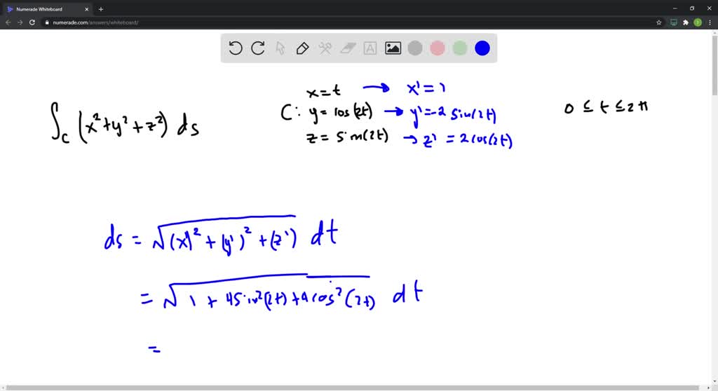 Solved Evaluate The Line Integral Where C Is The