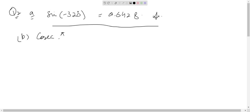 SOLVED:Find the values of the following trigonometric ratios: (a ...