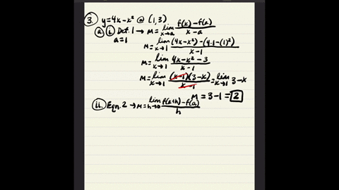 a-find-the-slope-of-the-tangent-line-to-the-parabola-y4-x-x2-at-the-point-13-i-using-definition-1-b-
