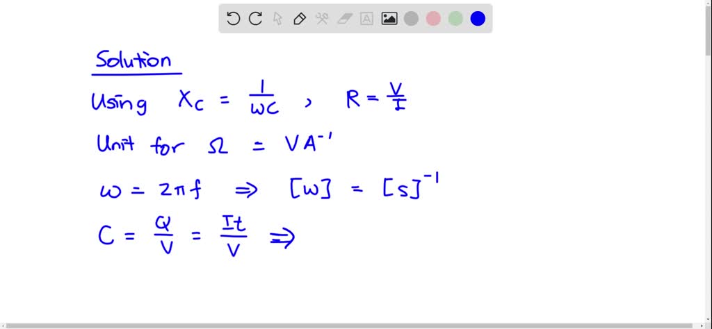 SOLVED:Show that the SI unit of capacitive reactance $X$, is the ohm.