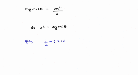 a-heavy-particle-hangs-from-a-point-o-by-a-string-of-length-a-it-is-projected-horizontally-with-a-ve