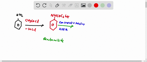 aniline-first-reacts-with-acetyl-chloride-producing-compound-a-areacts-with-nitric-acidsulphuric-aci