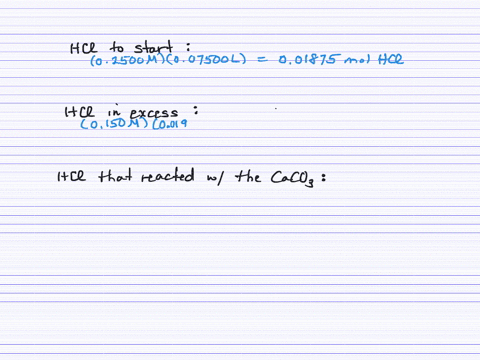 a-sample-of-limestone-weighing-1005-mathrmg-is-dissolved-in-7500-mathrmml-of-02500-mathrmm-hydrochlo