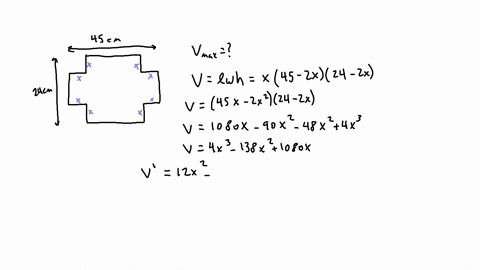 you-are-planning-to-make-an-open-rectangular-box-from-an-24-mathrmcm-by-45-cm-piece-of-cardboard-by-