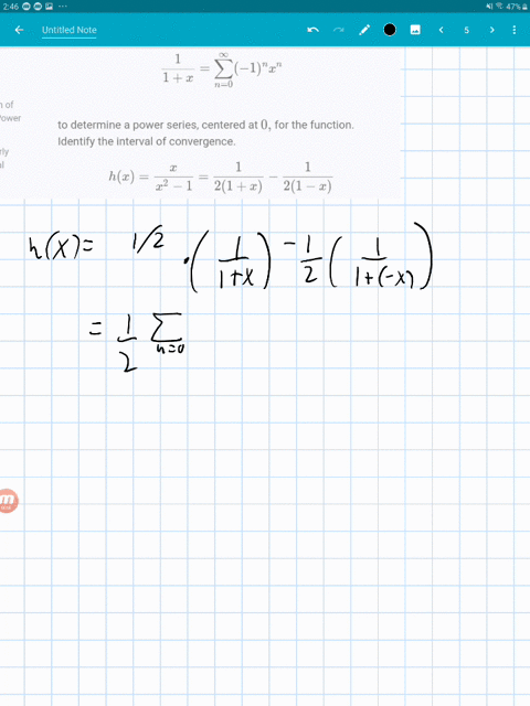 use-the-power-series-frac11xsum_n0infty-1n-xn-to-determine-a-power-series-centered-at-0-for-the-f-12