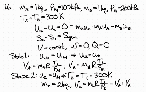 one-kg-of-air-at-100-mathrmkpa-is-mixed-with-one-mathrmkg-of-air-at-200-mathrmkpa-both-at-300-mathrm