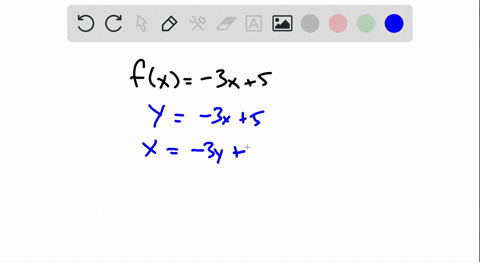 use-algebra-to-find-the-inverse-of-the-given-one-to-one-function-fx-3-x5