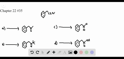 what-reagents-are-needed-to-convert-phenylacetonitrile-c_6h_5ch_2cn-to-each-compound-a-c_6h_5ch_2coc