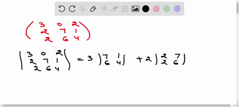 evaluate-the-determinant-of-the-given-matrix-by-cofactor-expansion-leftbeginarraylll-3-0-2-2-7-1-2-6