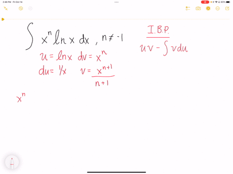 evaluate-the-integrals-int-xn-ln-x-d-x-n-neq-1