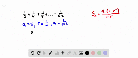find-the-sum-of-each-geometric-series-see-examples-5-and-6-frac12frac14frac18dotsfrac1512