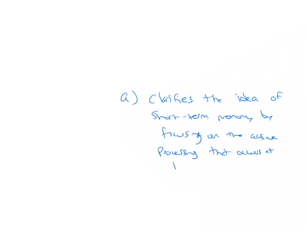 SOLVED:Sensory memory, short-term memory, and long-term memory are ...