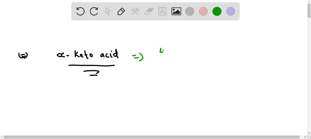 SOLVED:What is the structure of the α-keto acid formed in the following ...