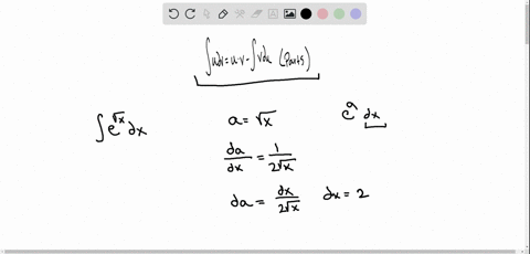 evaluate-the-integral-by-making-a-u-substitution-and-then-integrating-by-parts-int-esqrtx-d-x