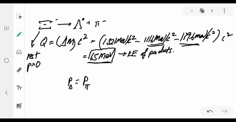 a-xi-particle-at-rest-decays-to-a-lambda0-and-a-pi-a-find-the-total-kinetic-energy-of-the-decay-pr-2