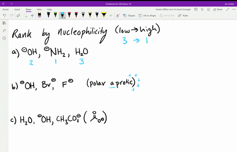 rank-the-nucleophiles-in-each-group-in-order-of-increasing-nucleophilicity-a-mathrmoh-mathrmnh_2-mat