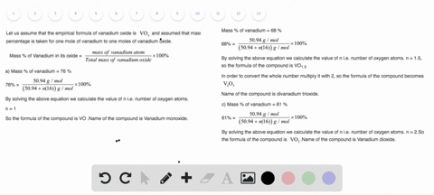vanadium-forms-four-different-oxides-in-which-the-percent-by-mass-of-vanadium-is-respectively-a-76-b