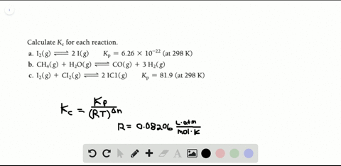 Solved Calculate Kp For Each Reaction A N2o4 G