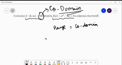 if-a-function-f2-infty-rightarrow-b-defined-by-fxx2-4-x5-is-a-bijection-then-find-b
