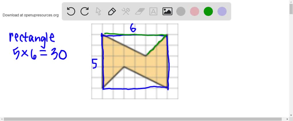 SOLVED:Find the area of this shape. Show your reasoning.