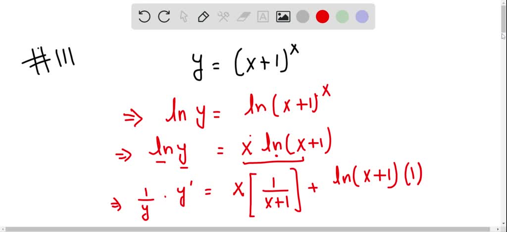 Solved:in Exercises 111-118, Use Logarithmic Differentiation To Find 