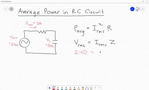 a-circuit-consists-of-a-resistor-and-a-capacitor-in-series-with-an-ac-source-that-supplies-an-rms-vo