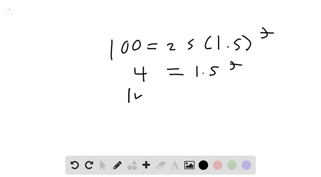 SOLVED:For Problems 1-16, solve for t using natural logarithms. 100=25 ...