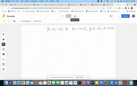 find-a-vector-equation-and-parametric-equations-for-the-line-the-line-through-the-point-0-14-10-and-