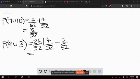 one-card-is-drawn-from-an-ordinary-deck-of-52-cards-find-the-probabilities-of-drawing-the-following-
