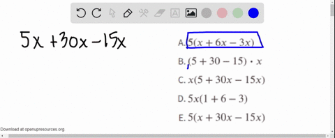 select-all-the-expressions-that-are-equivalent-to-5-x30-x-15-x-a-5x6-x-3-x-b-530-15-cdot-x-c-x530-x-