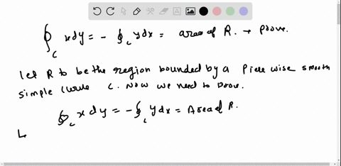 let-r-be-the-region-bounded-by-a-piecewise-smooth-simple-closed-curve-c-prove-the-given-result-oint_