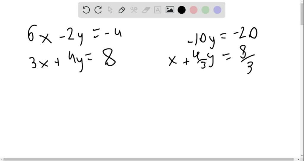 SOLVED:Use the echelon method to solve each system of two equations in ...