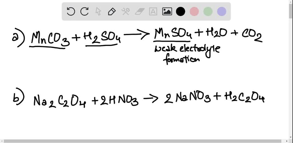 Solved:explain Why The Following Reactions Take Place. (a) Mnco3+h2 So4 