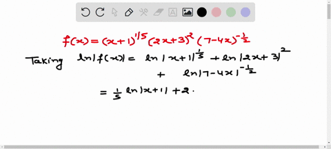 use-logarithmic-differentiation-to-find-the-derivative-of-the-given-function-fxx11-52-x327-4-x-1-2